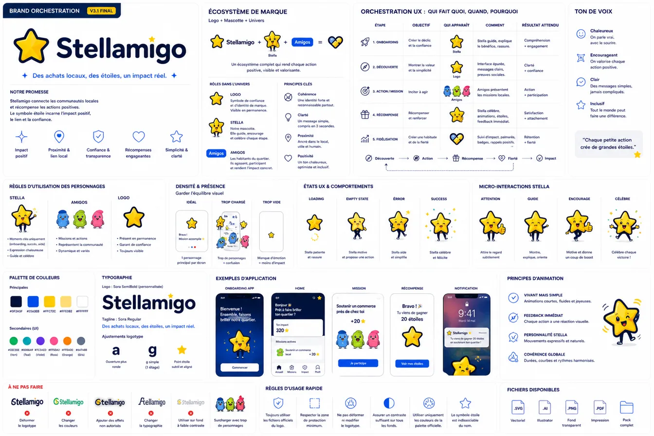 Brand orchestration v3.1 — Logo + écosystème de marque